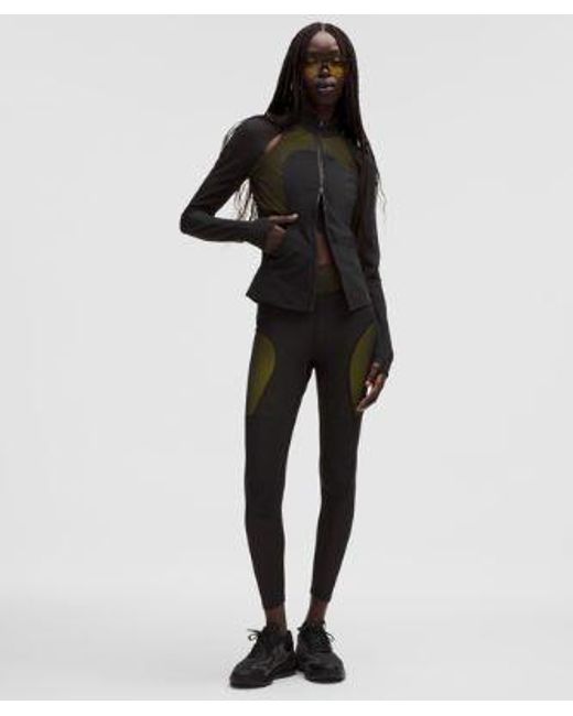 lululemon athletica Black Mesh-Panelled High-Rise Tight 28"