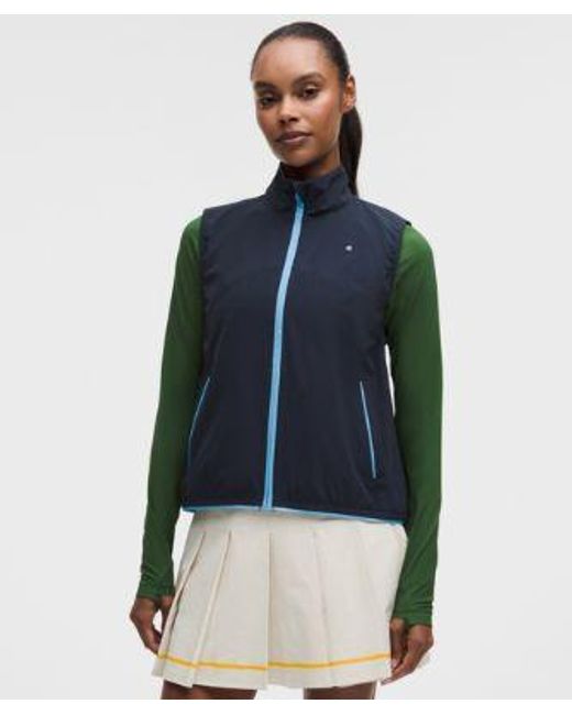 lululemon athletica Blue – Lightweight High-Neck Golf Vest Graphic – – Size Large