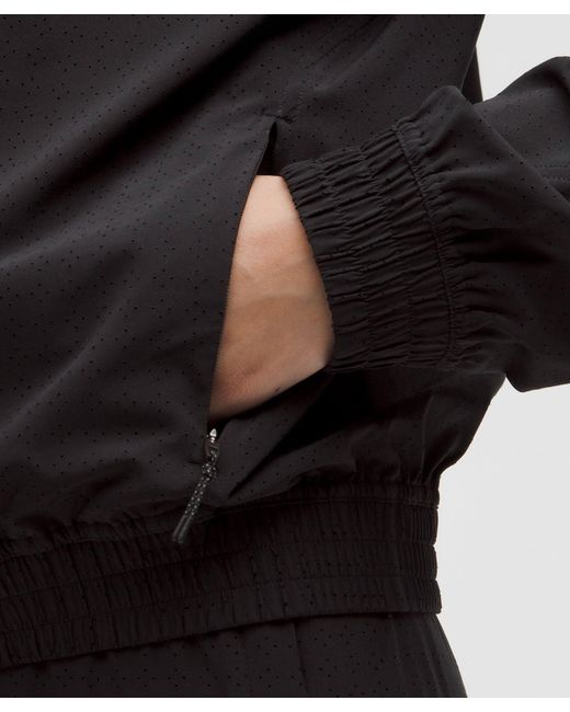 lululemon athletica Black Adapted State Perforated Track Jacket