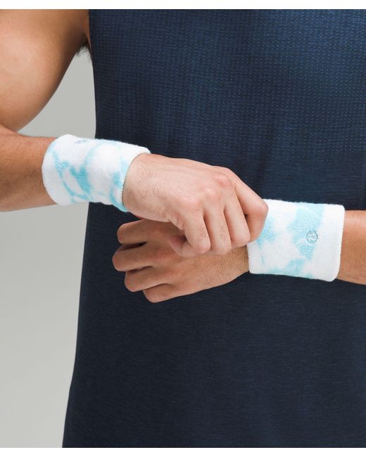 lululemon athletica Blue Cotton Terry Wristband 2 Pack