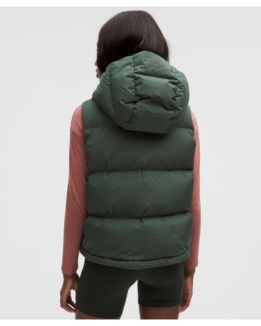 lululemon athletica Green – Wunder Puff 600-Down-Fill Cropped Vest – – Size 14