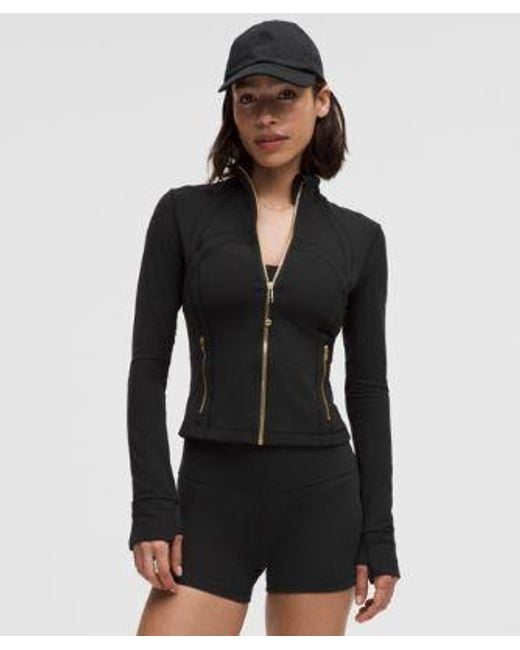 lululemon athletica Define Cropped Jacket Nulu - Color Black/gold - Size 12