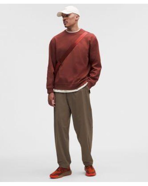 lululemon athletica Red – Grand Standard Long-Sleeve Crew Sweatshirt – – Size Large for men