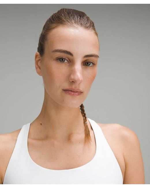 lululemon athletica Blue – Energy Longline Sports Bra Medium Support, B–D Cups – – Size 14