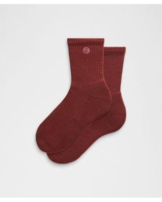 lululemon athletica Red Daily Essential Quarter Socks