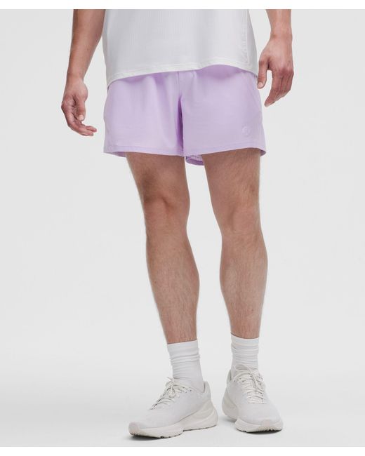 lululemon Men's Pink – Striped Tennis Shorts – – – Size Small