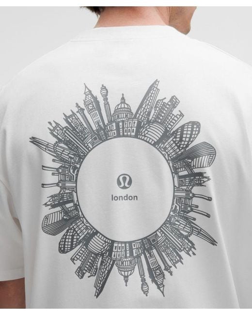 lululemon athletica White – Heavyweight Jersey T-Shirt London – – Size Medium for men