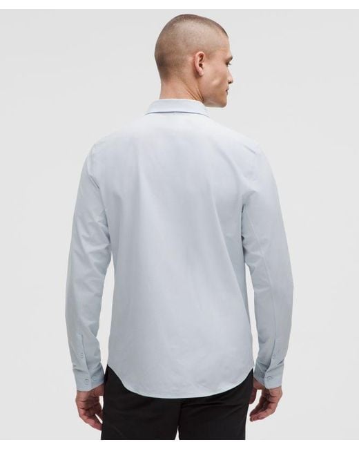 lululemon athletica Gray New Venture Classic Fit Long Sleeve Shirt for men