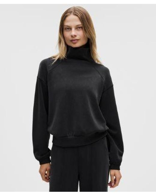 lululemon athletica Black – Brushed Softstreme Funnel Neck – – Size Medium