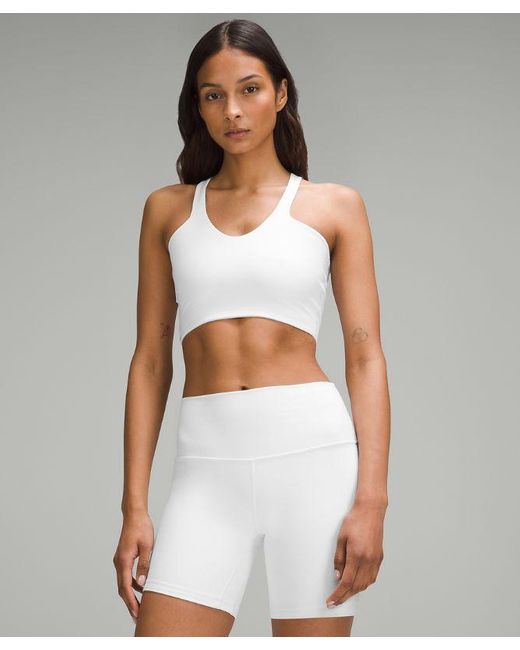 lululemon athletica White – Bend This V And Racer Sports Bra Light Support, A-C Cups – –