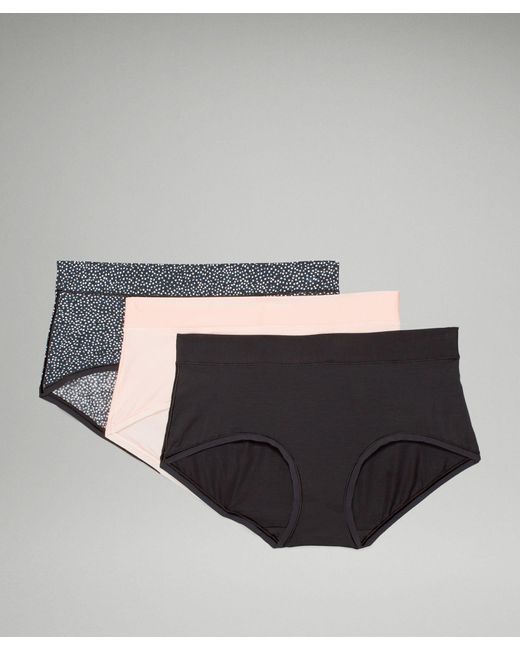 lululemon athletica Underease Mid-rise Boyshort Underwear 3 Pack Online  Only | Lyst