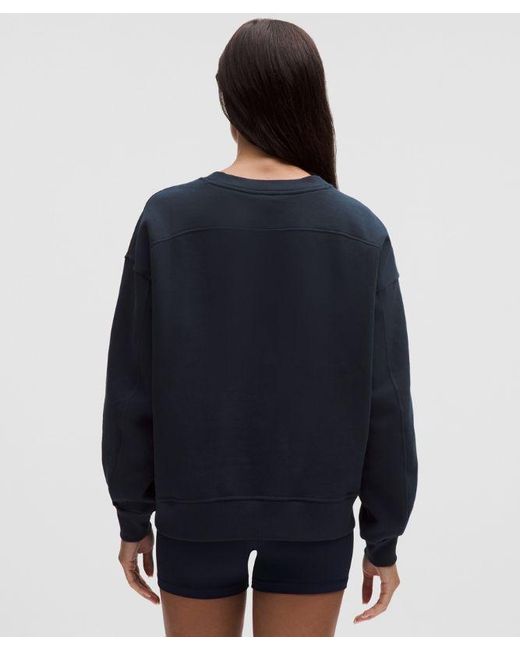 lululemon athletica Blue – Perfectly Oversized Crew Sweatshirt Graphic – – Size Large