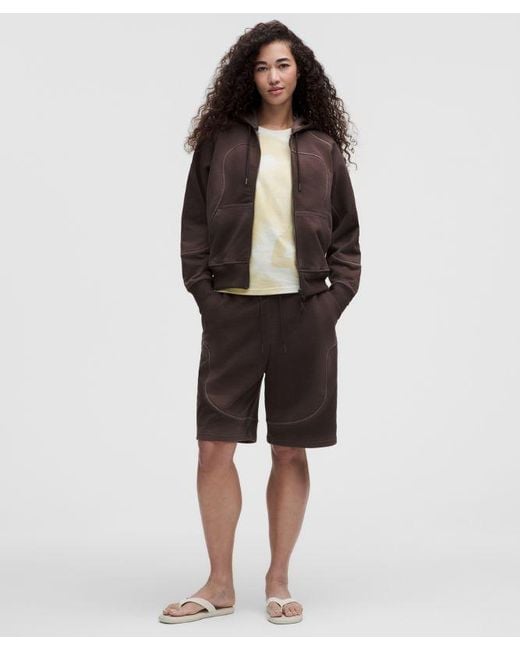 lululemon athletica Brown – Faded French Terry Full-Zip Hoodie Slnsh Collection – – Size Large