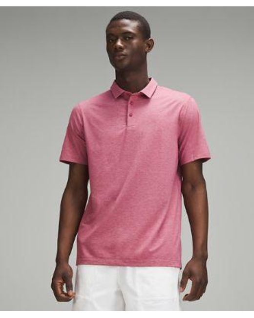 lululemon athletica Pink – Evolution Short-Sleeve Polo Shirt – – for men