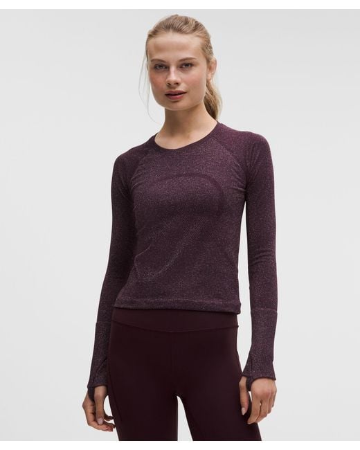 lululemon athletica Purple Swiftly Tech Long-Sleeve Shirt 2.Waist Length