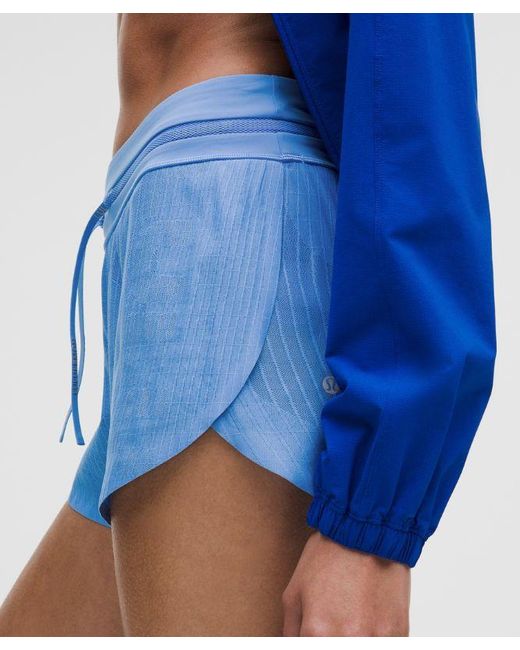lululemon athletica Blue Fast And Free Airflow Mid-Rise Running Short 3”