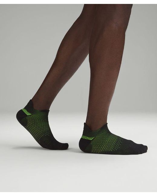 lululemon athletica Macropillow Tab Running Socks Medium Cushioning 3 Pack - Color Black/yellow/neon - Size L for men