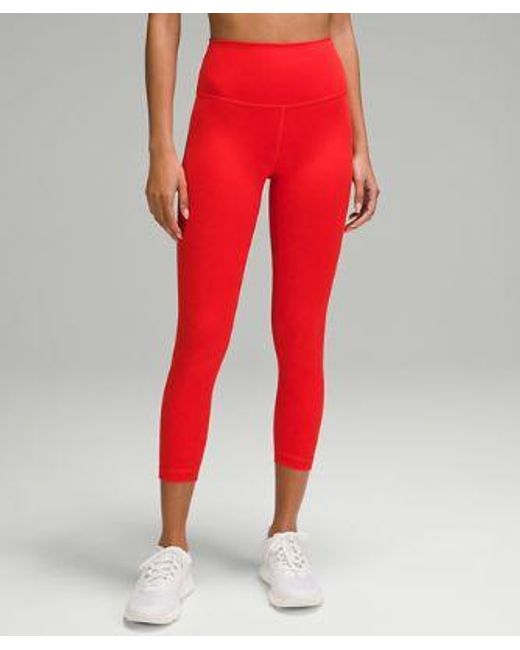 lululemon athletica Wunder Train High-rise Crop Leggings - 23" - Color Red/bright Red - Size 0