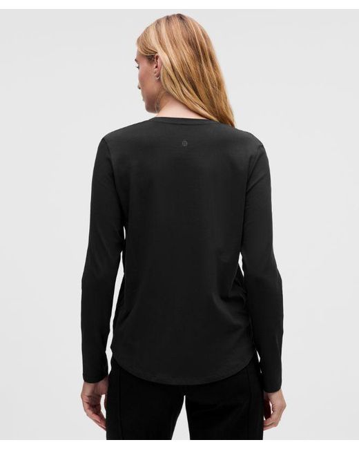 lululemon athletica Black Love Modal Fleece Long Sleeve Shirt
