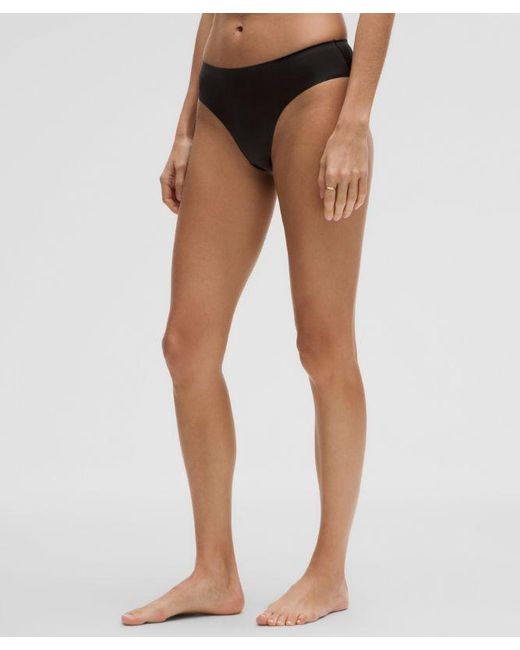 lululemon athletica Black Invisiwear Mid-Rise Bikini Underwear