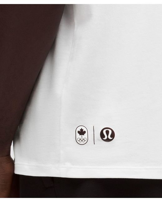 lululemon athletica White Team Canada Cotton Jersey Graphic T-Shirt for men