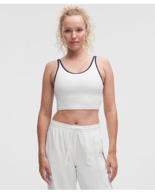 lululemon athletica White Scoop-Neck Cutout Tennis Tank Top