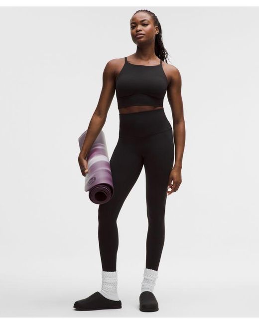 lululemon athletica Black – Focuser High-Neck Sports Bra Light Support, C/D Cup – – Size Large