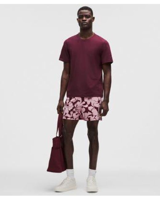 lululemon athletica Red Swim Short 5" for men