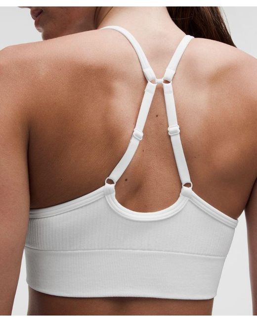 lululemon athletica White – Ebb To Street Sports Bra Light Support, B/C Cup – – Size 14