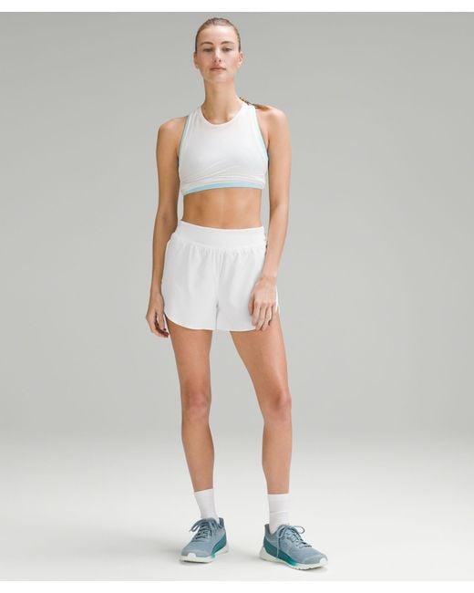 lululemon athletica White Fast And Free Reflective High-rise Classic-fit Shorts 3"