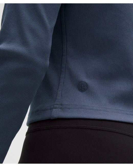 lululemon athletica Blue – Little Ribbed Long-Sleeve Tee – – Size Large
