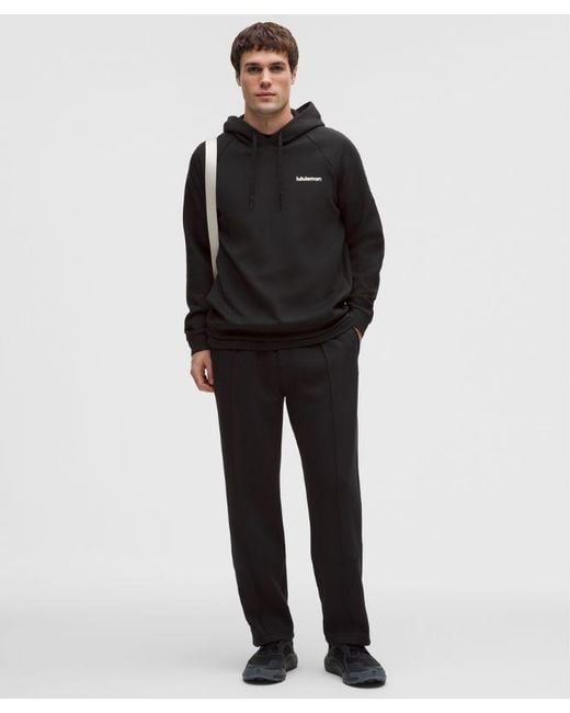 lululemon athletica Black – Smooth Spacer Classic-Fit Pullover Hoodie Wordmark – – Size Medium for men