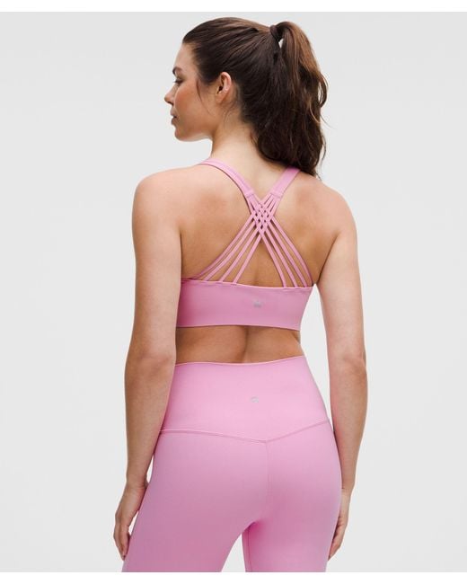 lululemon athletica Pink Flexyflex Strappy Yoga Bra