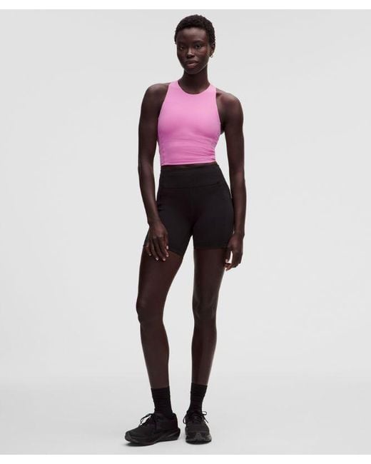 lululemon athletica Red Swift Speed Cropped Tank Top
