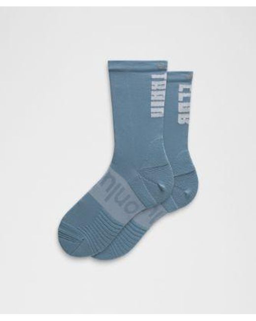 lululemon athletica Blue – Power Stride Crew Socks Train Club – – Size Large