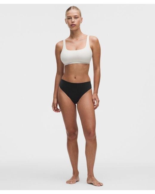 lululemon athletica Black – Nulu Added Absorbency Extra-High-Rise Thong Underwear – – Size Small