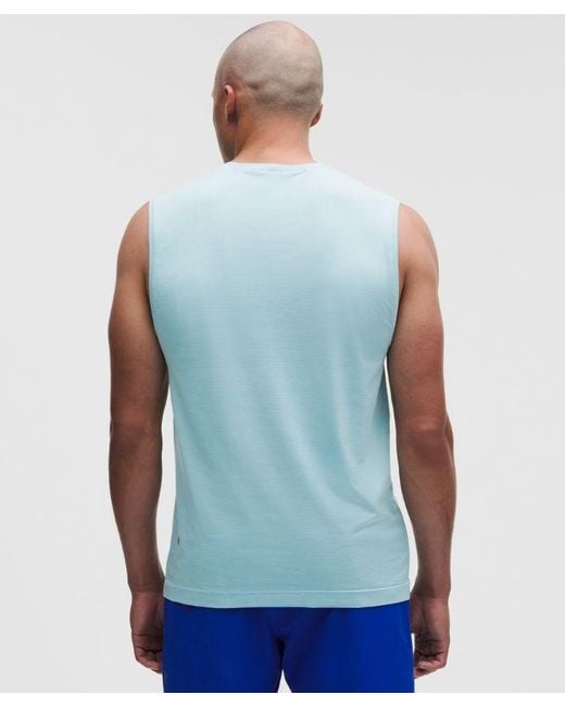 lululemon athletica Blue Metal Vent Tech Sleeveless Shirt for men
