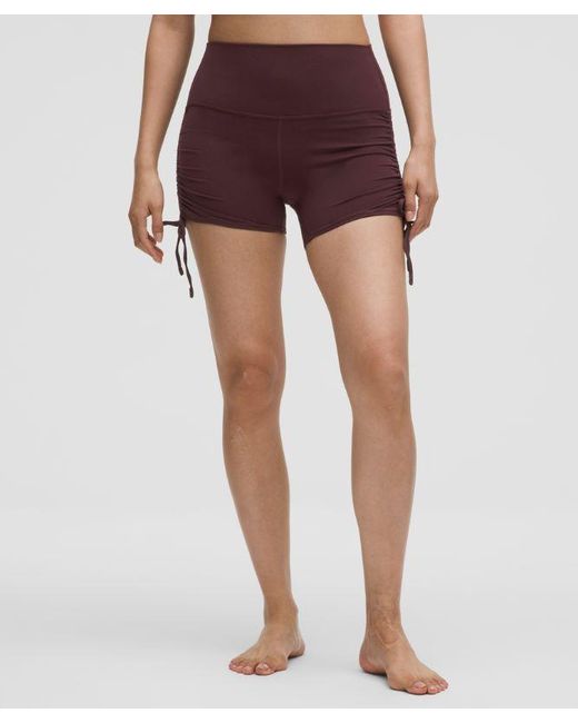 lululemon athletica Purple – Align Ruched Shorts – 4" – – Size 4
