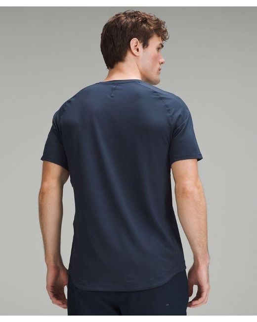 lululemon athletica Blue – 'License To Train Short-Sleeve Shirt – – for men