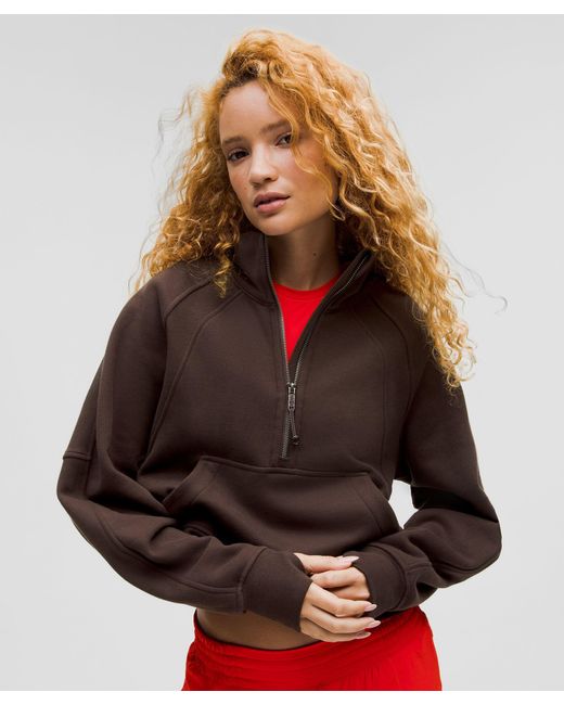lululemon athletica Brown Scuba Oversized Half-Zip Hoodie