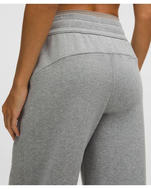 lululemon athletica Gray Scuba Mid-Rise Wide-Leg Pant