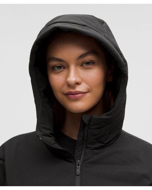 lululemon athletica Black Water-Resistant Insulated Hooded Jacket