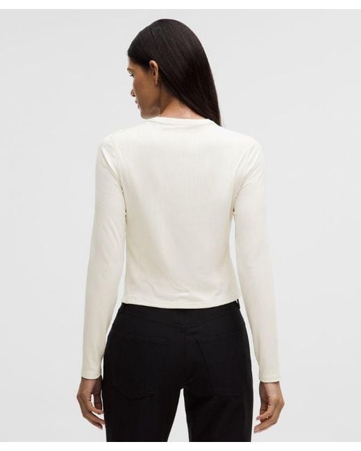 lululemon athletica White – Hold Tight Micro-Rib Cardigan – – Size 4