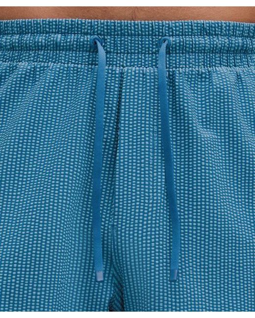 lululemon athletica Blue Textured Swim Short 5" for men