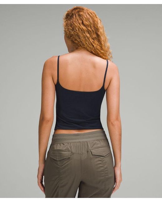 lululemon athletica Blue Wundermost Ultra-Soft Nulu Spaghetti-Strap Cami Tank Top