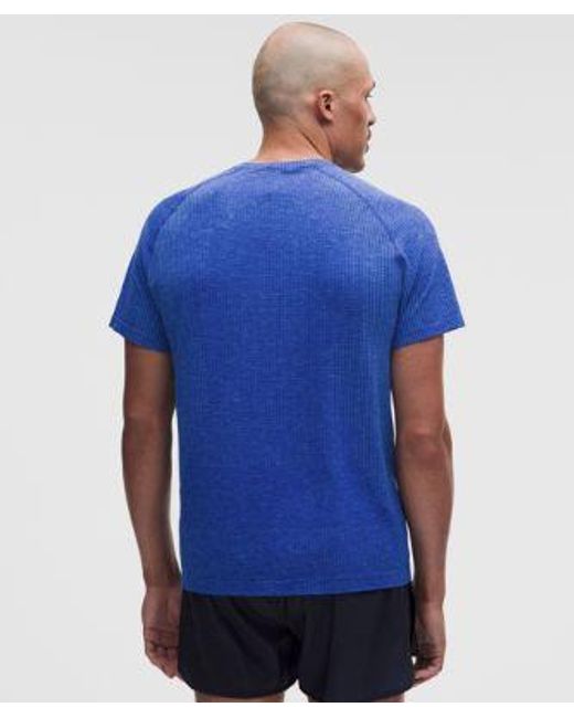 lululemon athletica Blue Metal Vent Tech Short-Sleeve Shirt for men