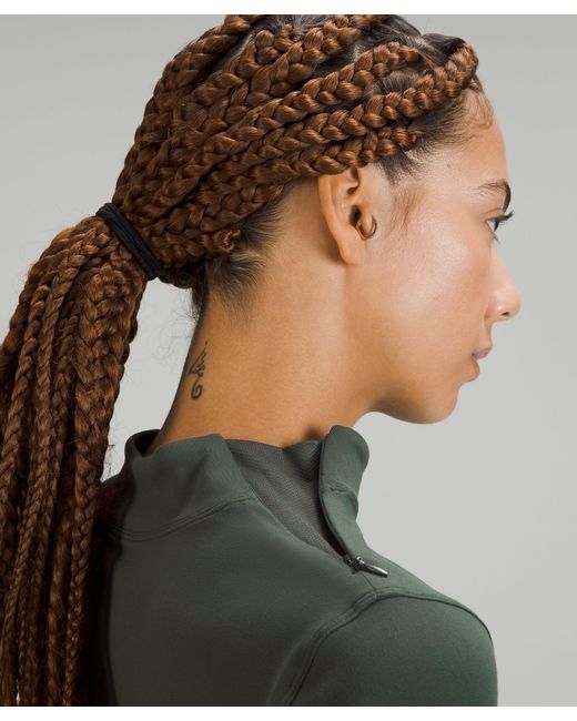 lululemon athletica Green Rulu Running Mockneck Long-Sleeve Shirt