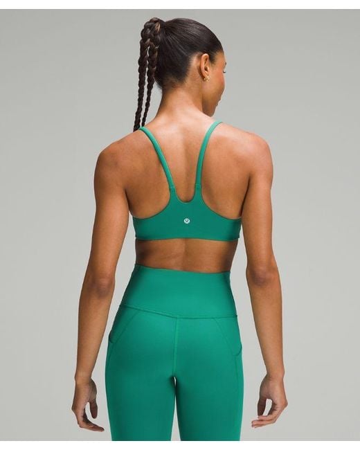 lululemon athletica Green – Wunder Train Strappy Racer Sports Bra Light Support, A/B Cup – –