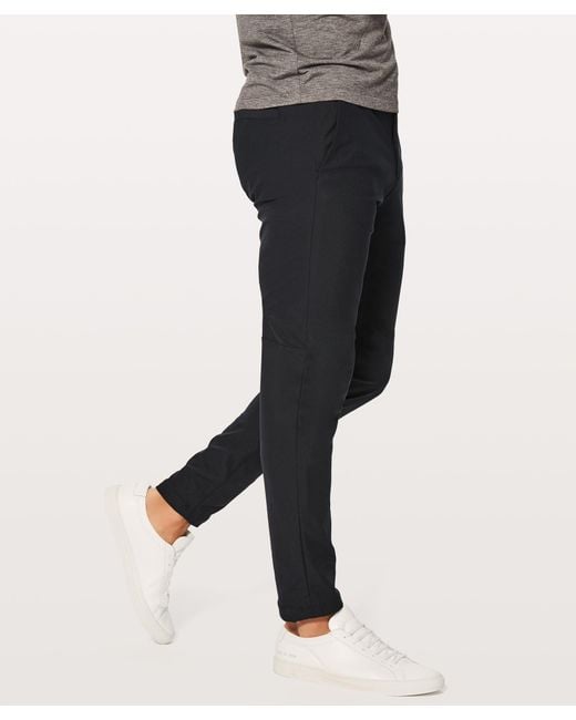 Black Commission slim-leg trousers, Lululemon