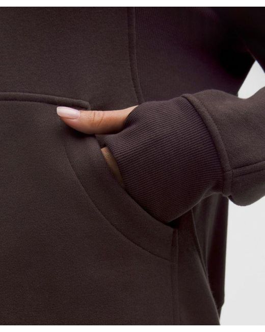 lululemon athletica Brown – Scuba Oversized Funnel-Neck Half Zip Sweatshirt Long – – Size 6